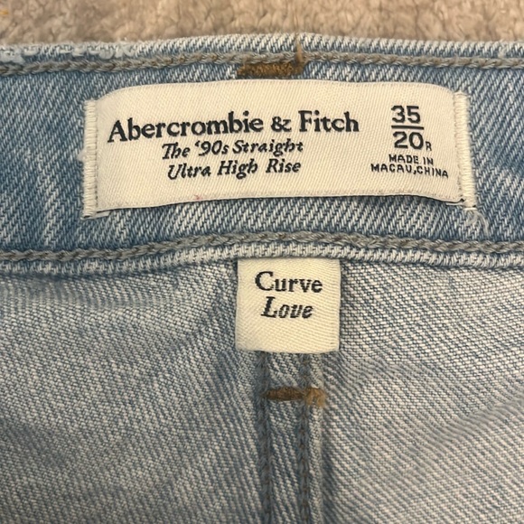 Abercrombie & Fitch Light Blue Straight Leg Jeans - Picture 9 of 9